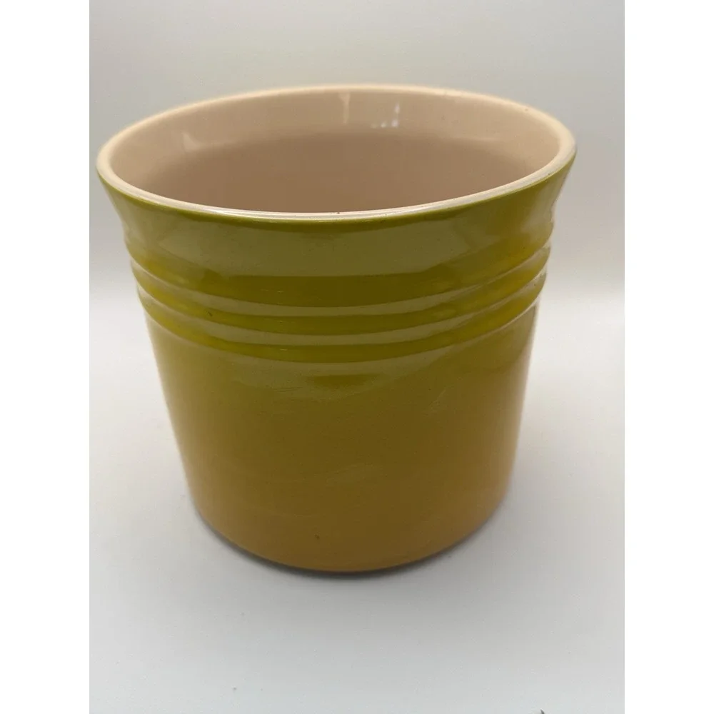 Le Creuset Dijon Yellow Umbre Utensil Crock Stoneware 6